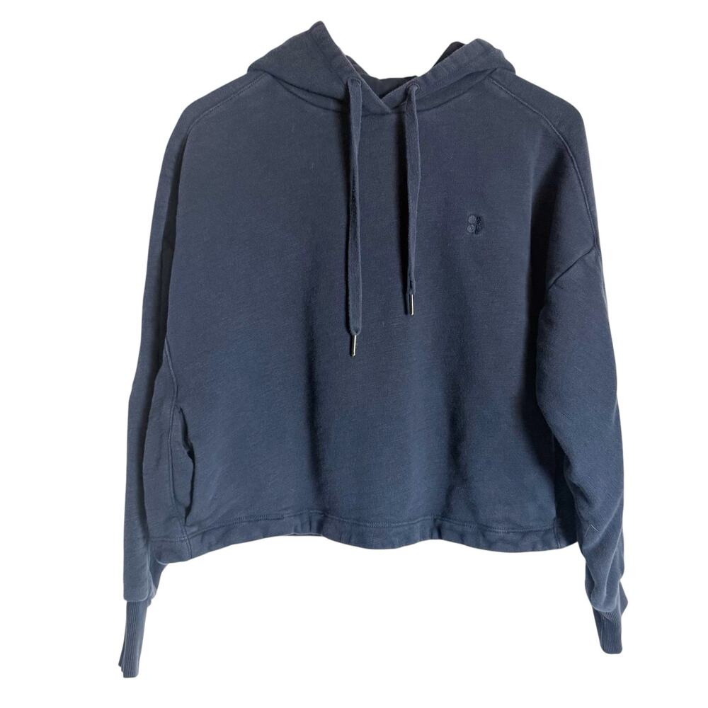 Sweaty Betty Essentials Navy Blue Long Sleeve Pullover Athleisure Hoodie Size M